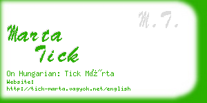 marta tick business card